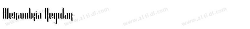 Alexandria Regular字体转换